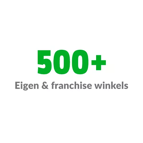 500+ eigen & franchise winkelpunten